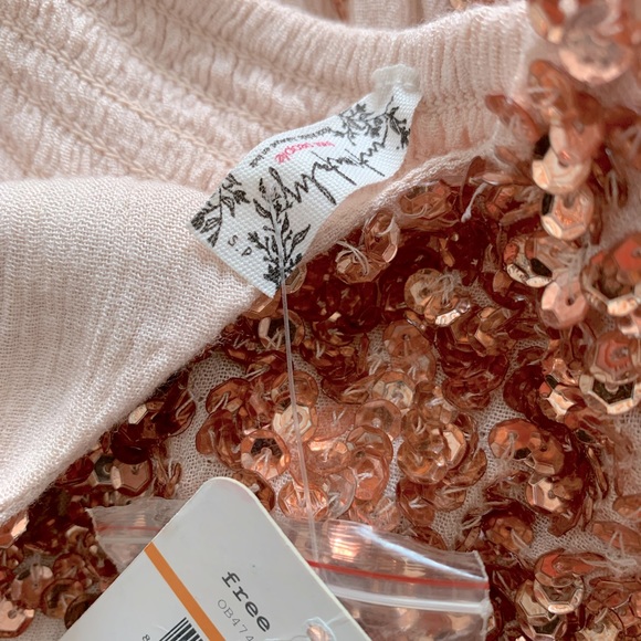 NWT Free People rose gold sequin dress size Small - Picture 7 of 7